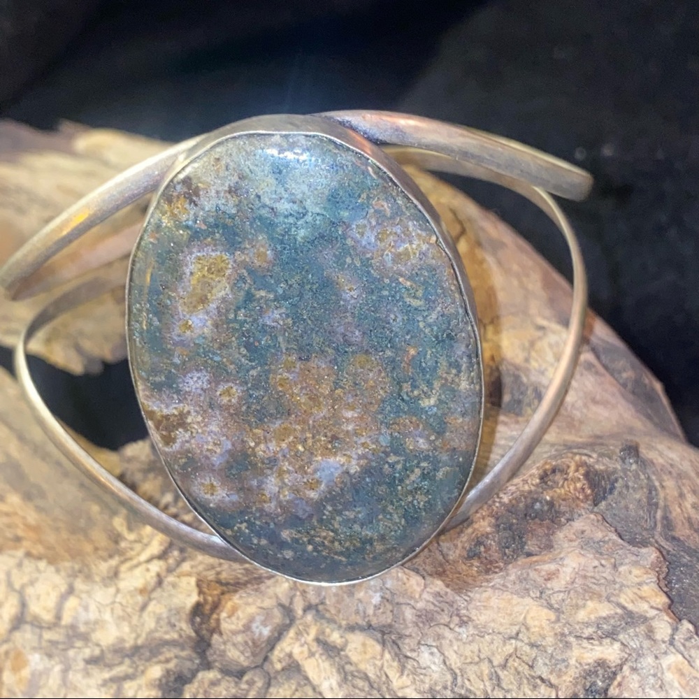 Sale * Ocean Jasper handcrafted statement cuff